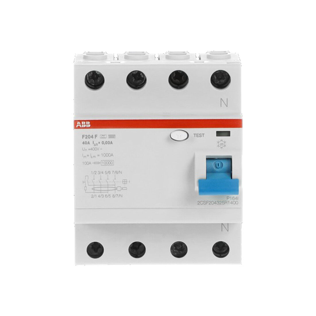 ABB Stotz S&J Disjoncteur différentiel FI 4p, Type F, 40A, 30mA F204F-40/0, 03