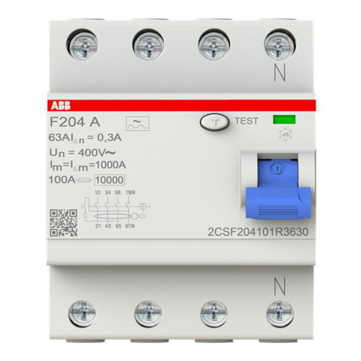 ABB Stotz S&J Disjoncteur différentiel pro M Compact F204A-63/0,3