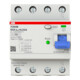 ABB Stotz S&J Disjoncteur différentiel type B 4P 63A, 30mA, 3kA, 4 modules F204B-63/0,03-4TE