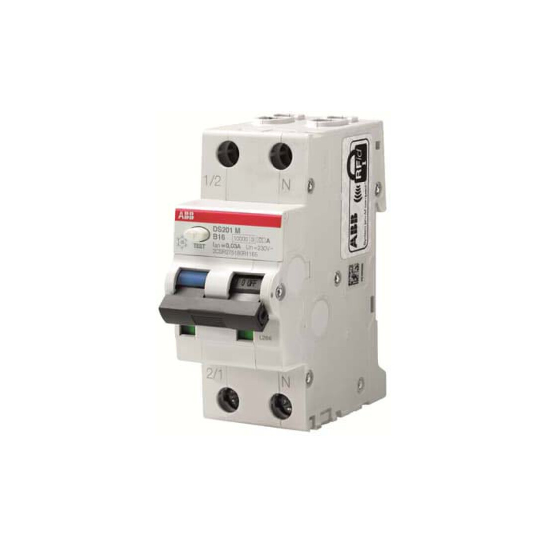 ABB Stotz S&J Disjoncteur FI/LS 10kA, 1p+N, B16, 30mA DS201MA-B16/0,03