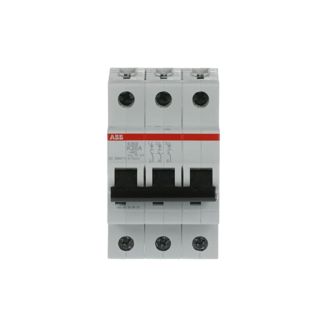 ABB Stotz S&J Disjoncteur K, 6kA, 20A, 3P S203-K20
