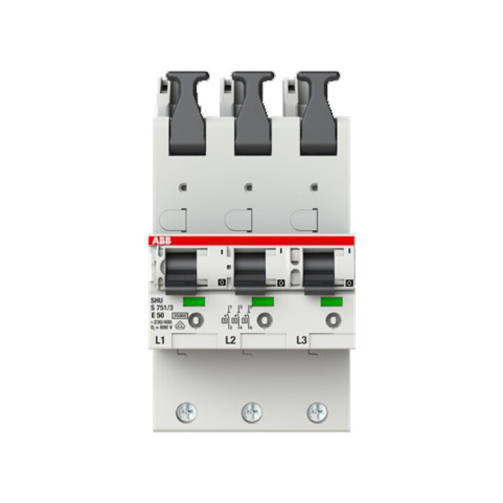 ABB Stotz S&J Disjoncteur principal sans adaptateur rail S751/3-E50