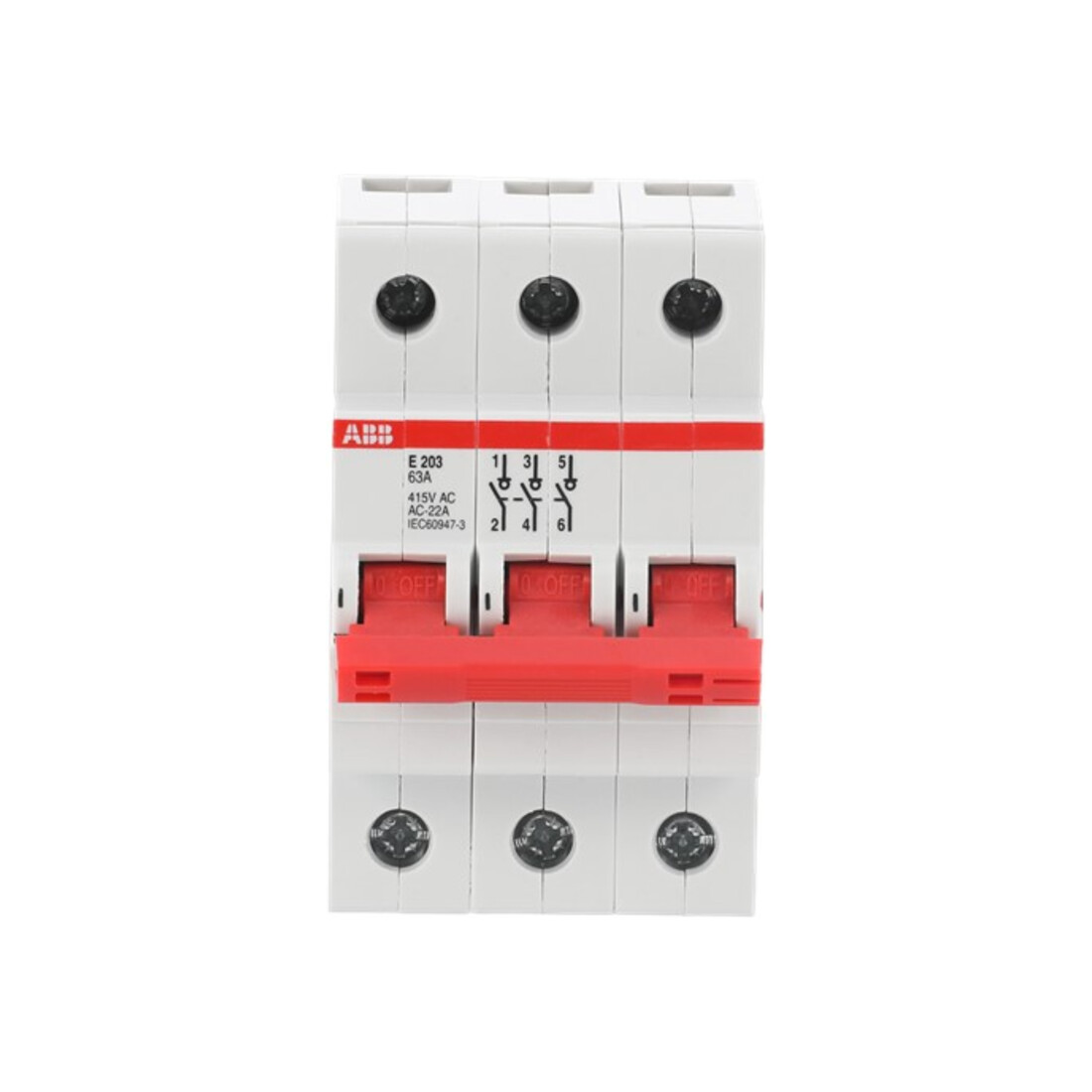 ABB Stotz S&J Einbauschalter 3S, 400V, 63A, 4, 9W E203/63R