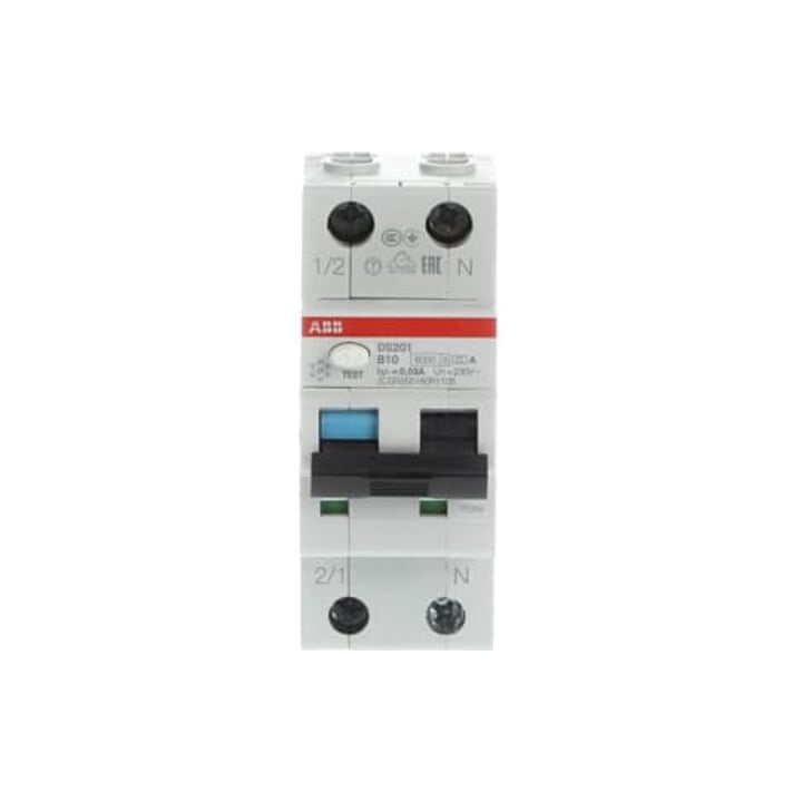 ABB Stotz S&J FI/LS-Schalter 6kA, 1p+N DS201A-B10/0,03