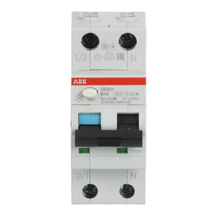 ABB Stotz S&J FI/LS-Schalter 6kA, 1p+N DS201A-B16/0,3