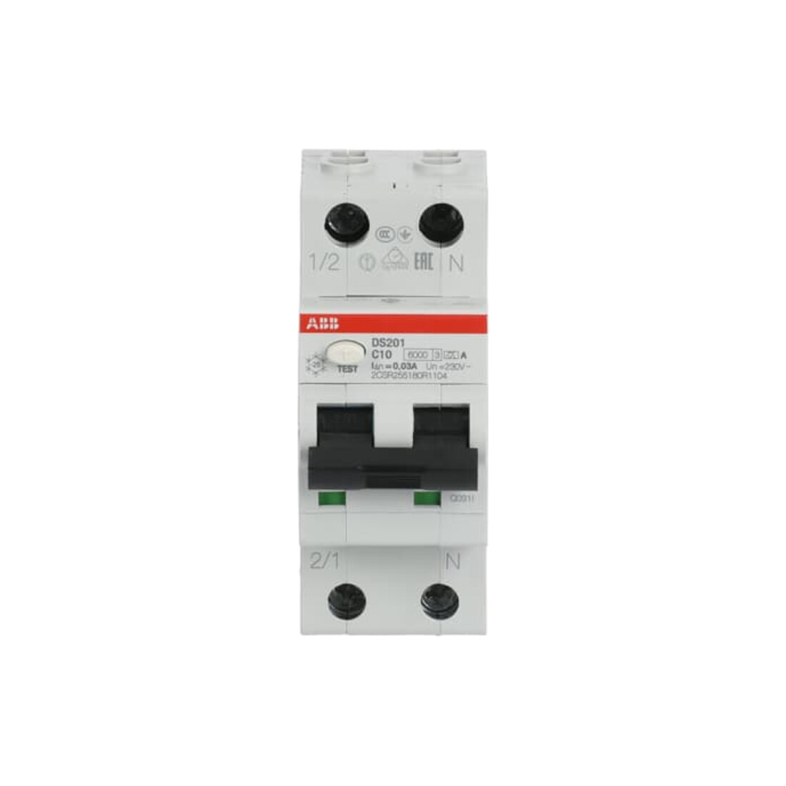 ABB Stotz S&J FI/LS-Schalter 6kA, 1p+N DS201A-C10/0,03