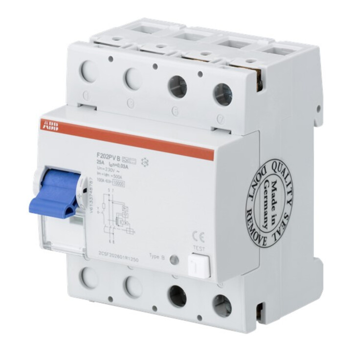 ABB Stotz S&J FI-Schutzschalter 2P,TypB+,25A,30mA F202B+25/0,03