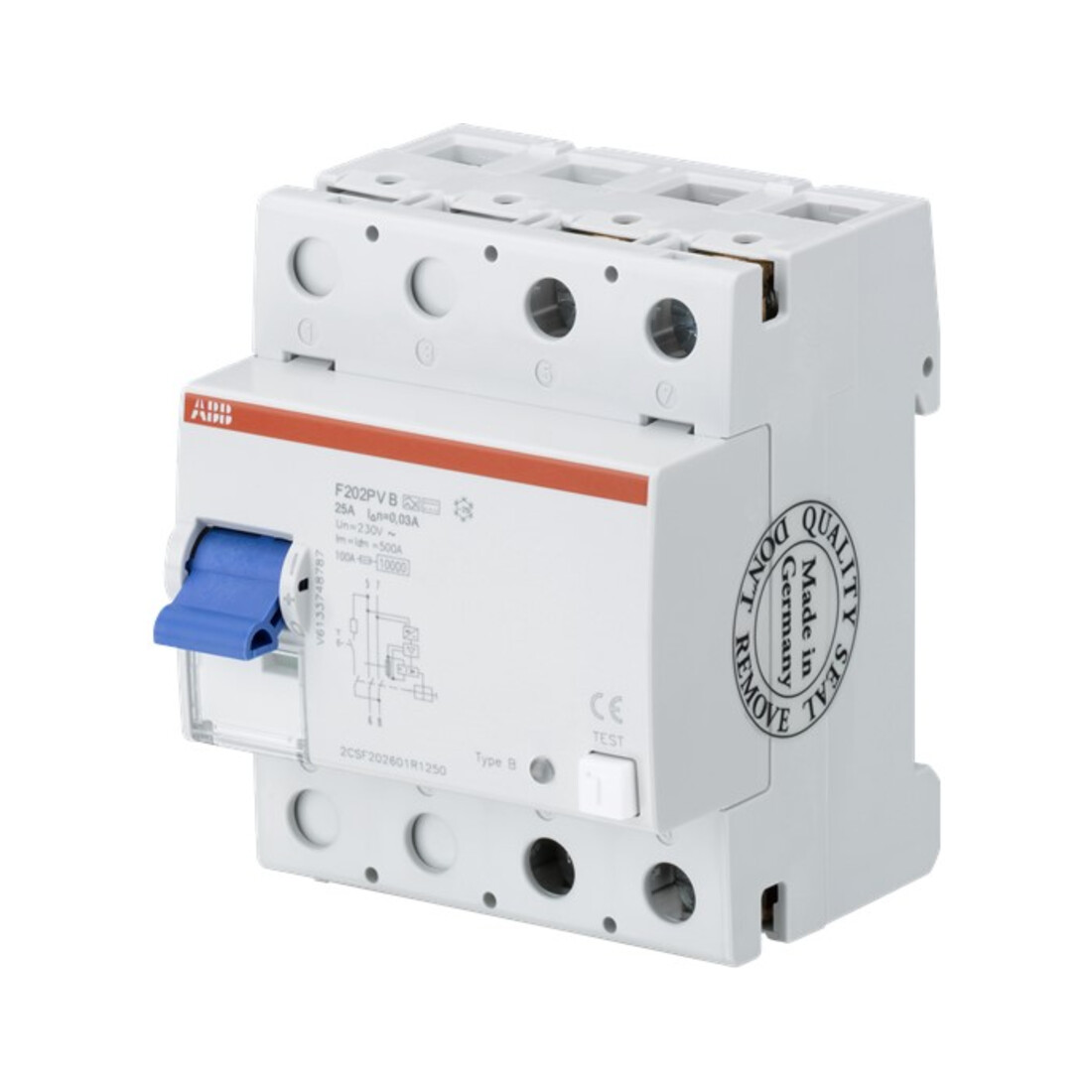 ABB Stotz S&J FI-Schutzschalter 2P,TypB+,25A,30mA F202B+25/0,03