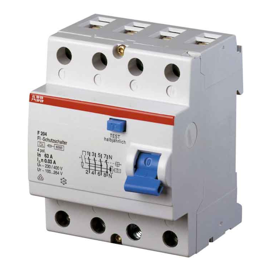 ABB Stotz S&J FI-Schutzschalter 40/0,5A 4p. F204A-40/0,5