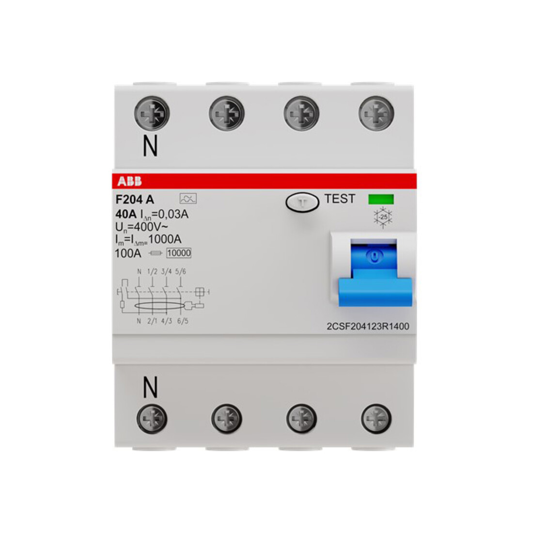 ABB Stotz S&J FI-Schutzschalter pro M Compact F204A-40/0, 03L