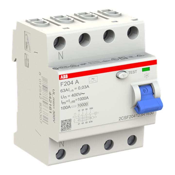 ABB Stotz S&J FI-Schutzschalter pro M Compact F204A-63/0, 03L