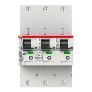 ABB Stotz S&J Haupleitungsschutzschalter 35A E 25kA 3x1P S751/3DR-E35