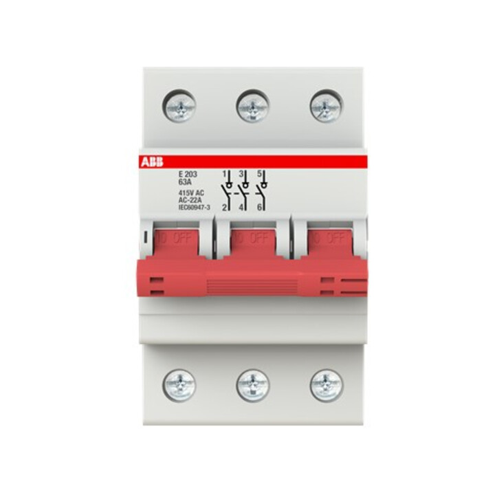 ABB Stotz S&J Interrupteur encastrable 400V, 63A E203/63G