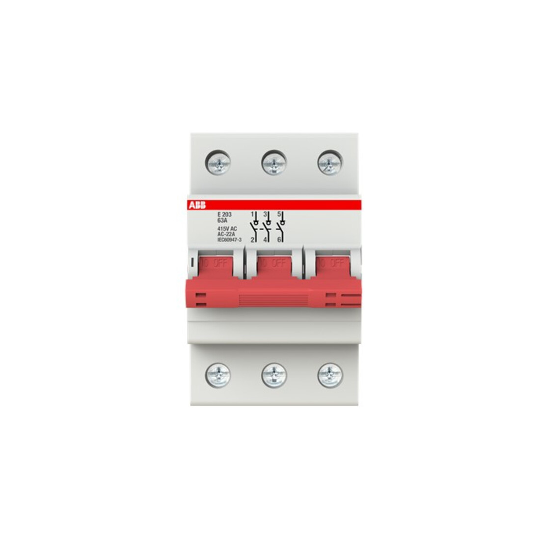 ABB Stotz S&J Interrupteur encastrable 400V, 63A E203/63G