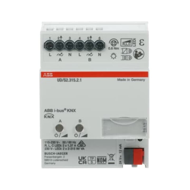 ABB Stotz S&J LED-Dimmer 2 x 315 W/VA, B UD/S2.315.2.1
