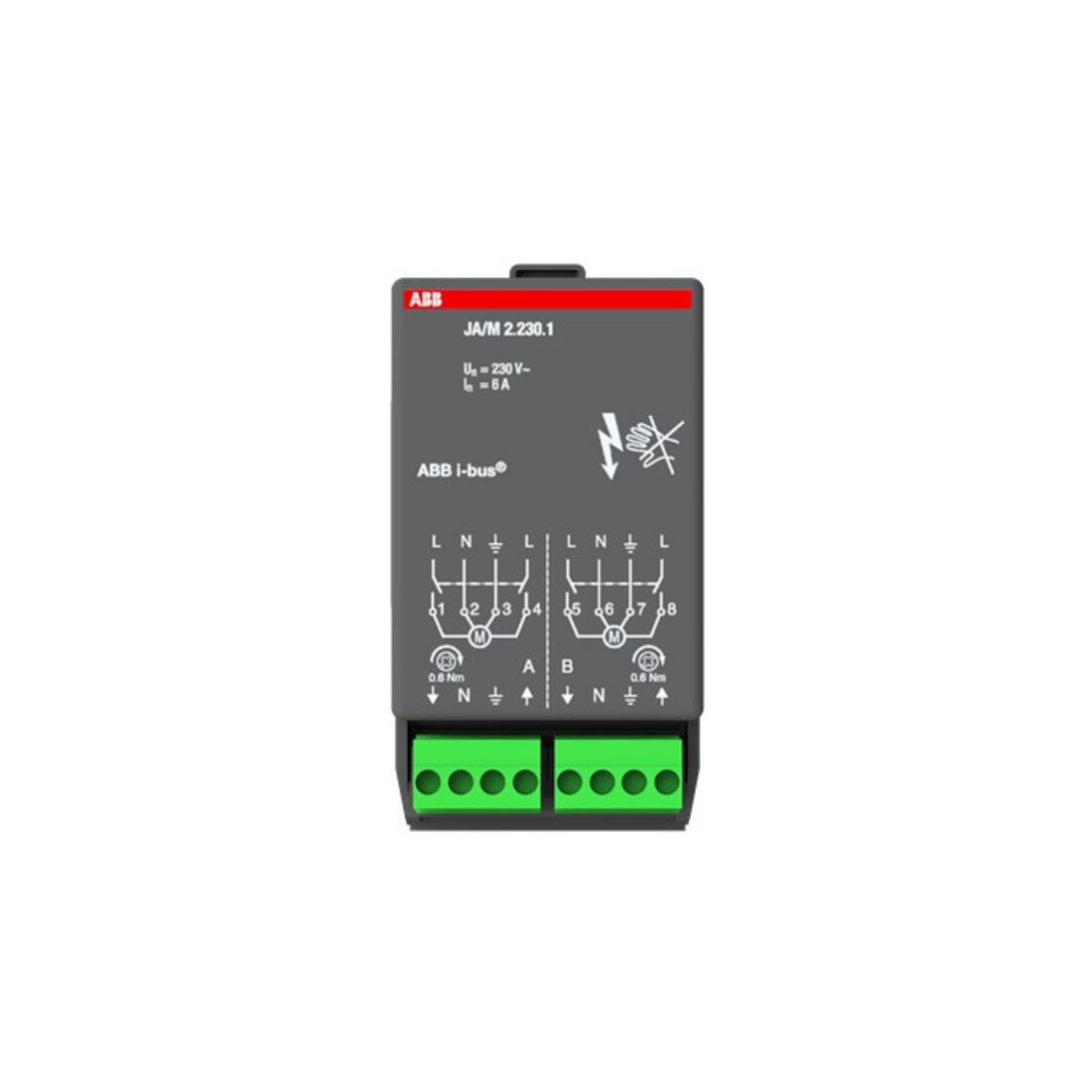 ABB Stotz S&J Module actionneur de volet roulant 230V AC JA/M2.230.1