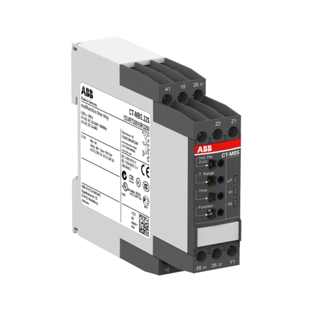 ABB Stotz S&J Multifunktionzeitrelais 24-48VDC 24-240VAC CT-MBS.22S