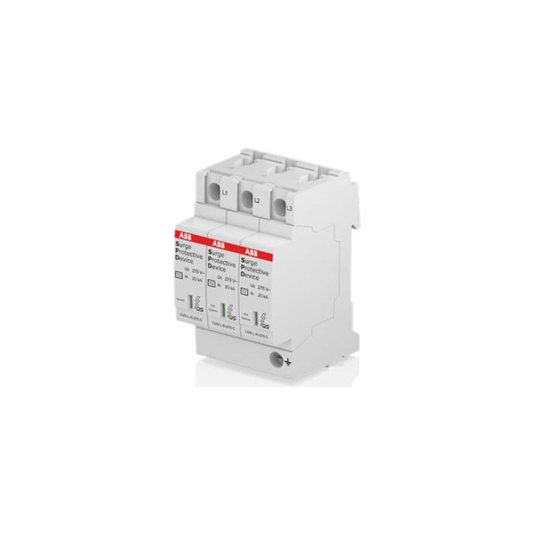 ABB Stotz S&J Protection contre les surtensions Type 2 TN-C 3P 20kA OVRT23L40-275PQ