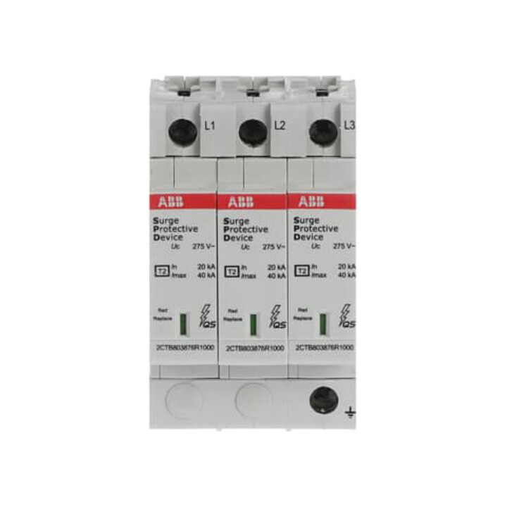 ABB Stotz S&J Protection contre les surtensions Type 2 TN-C 3P 20kA OVRT23L40-275PQ