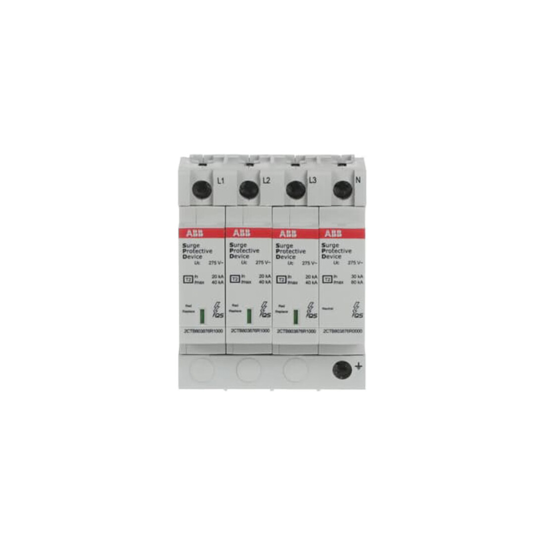 ABB Stotz S&J Protection contre les surtensions Type 2 TN-S 3P+N 20kA OVRT23N40-275PQ