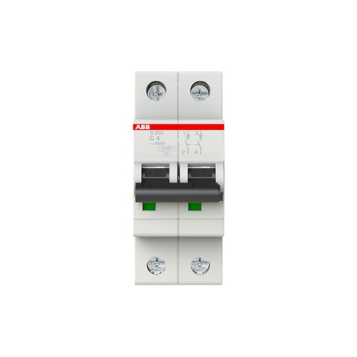 ABB Stotz S&J Sicherungsautomat 6kA 4A C 2p S202-C4