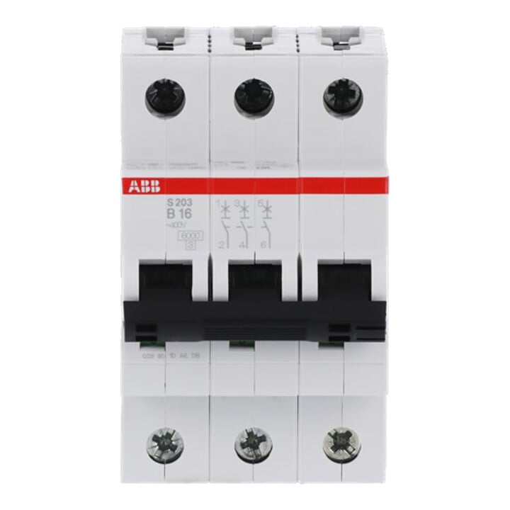 ABB Stotz S&J Sicherungsautomat B,6kA,16A,3P S203-B16