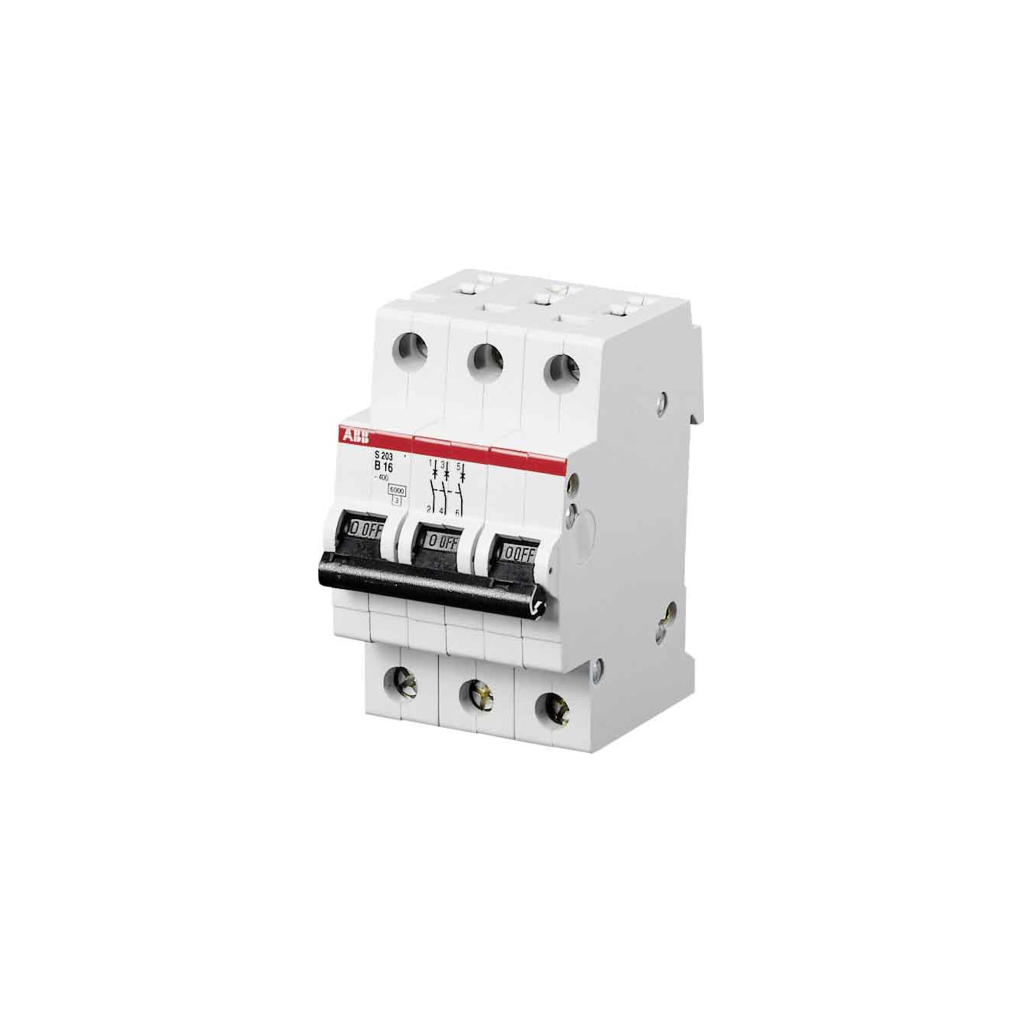 ABB Stotz S&J Sicherungsautomat B, 6kA, 25A, 3P S203-B25