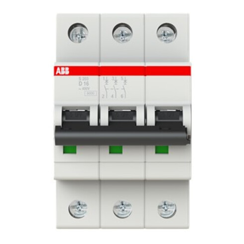 ABB Stotz S&J Sicherungsautomat D,6kA,16A,3P S203-D16