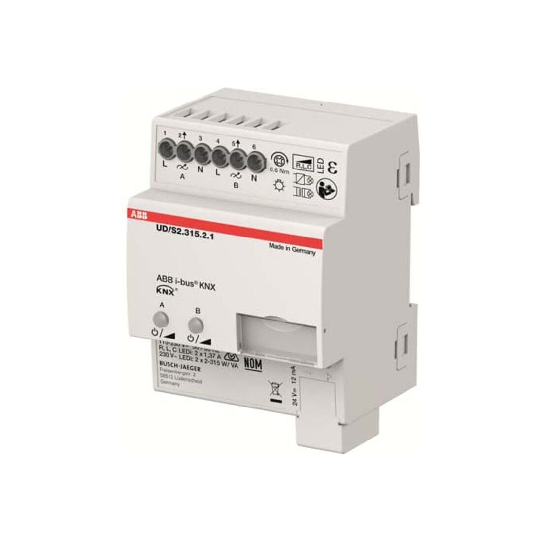 ABB Stotz S&J Variateur LED 2 x 315 W/VA, B UD/S2.315.2.1