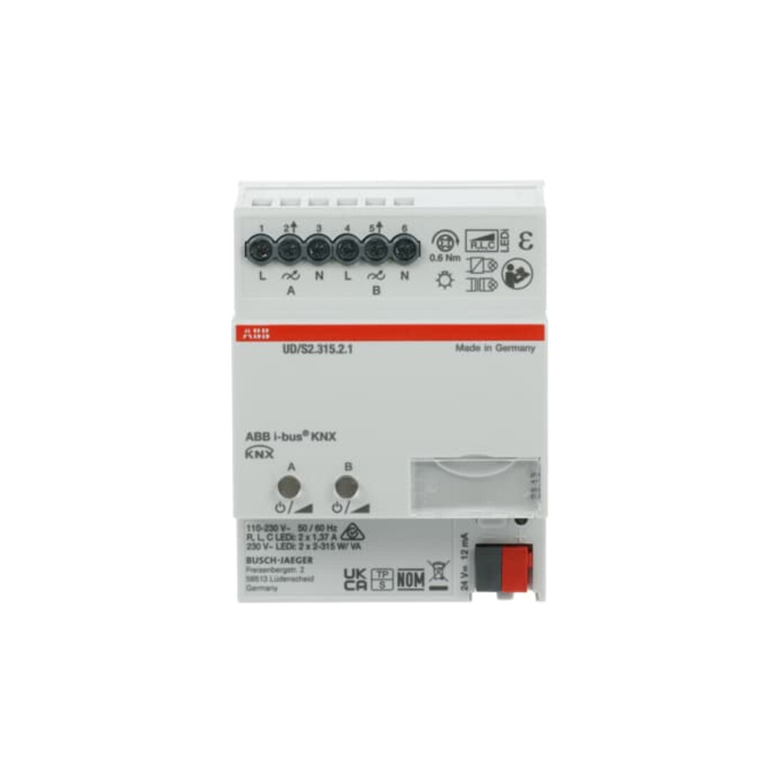 ABB Stotz S&J Variateur LED 2 x 315 W/VA, B UD/S2.315.2.1