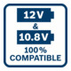 Bosch Abbigliamento riscaldabile GHJ 12+18V XA: adattatore batteria, caricabatterie, 1 batteria-4