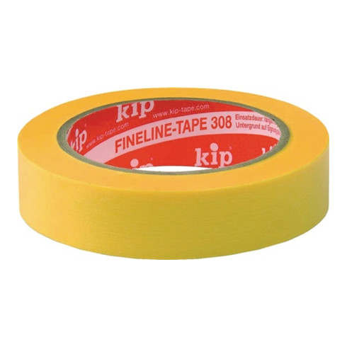 Abdeckband 308 FineLine-Tape glatt gelb L.50m B.25mm Rl.KIP