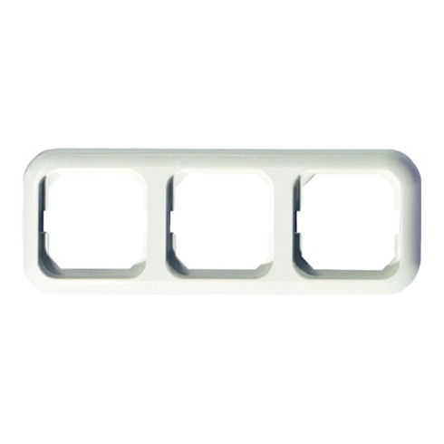 Abdeckrahmen 3-f.82mm reinweiß (ähnl.RAL 9010) f.Senk-/Waagerecht