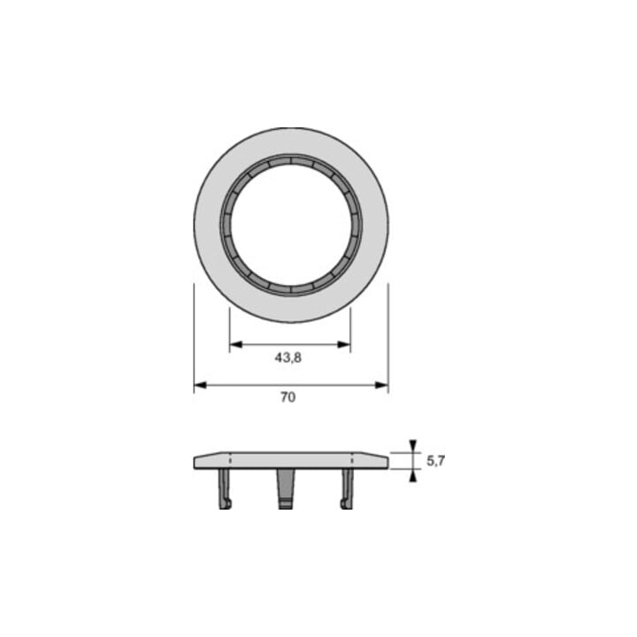 Abdeckring Vision Ø 70 mm noir L&S