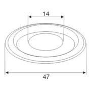 Abdeckrosette zu Türspion MS verchr.ID 14mm AD 46mm BMB-4