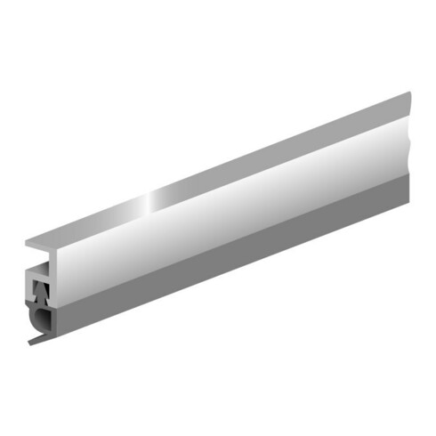 Abdichtungsschiene PTS-AR L.2100mm B.5mm Ku.blk braun m.weich PVC-Lippe ELLEN