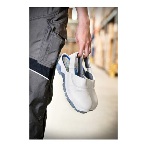 ABEBA Beroepsschoen Clog wit/grijs 2120, SB, EU-schoenmaat: 40