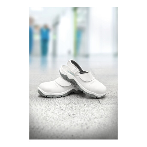 ABEBA Berufsschuh Clog weiß/grau 2120, SB, EU-Schuhgröße: 38