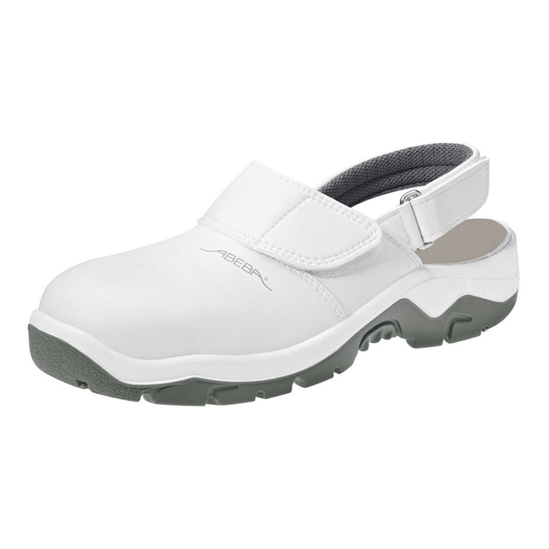 Abeba Berufsschuh Clog weiß/grau 2120, SB