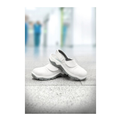 Abeba Berufsschuh Clog weiß/grau 2120, SB, EU-Schuhgröße: 46