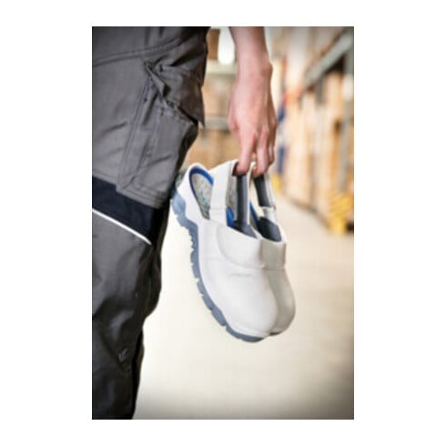 ABEBA Calzatura professionale Clog, bianco/grigio 2120, SB, Numero UE: 46