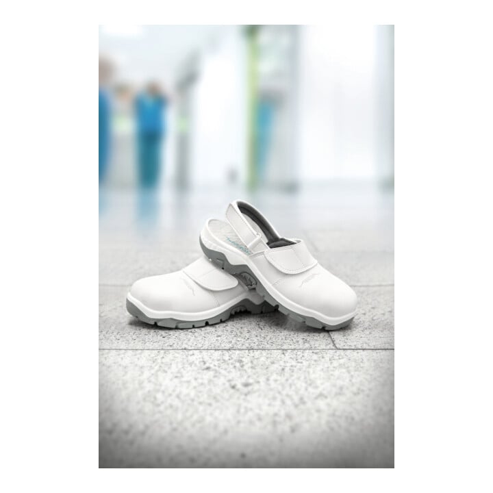 ABEBA Chaussures de sécurité, sabots blanc/gris 2120, SB, Pointure UE: 42