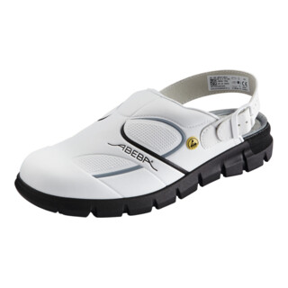ABEBA Sabots blanc/noir 37335, OB, Pointure UE: 46