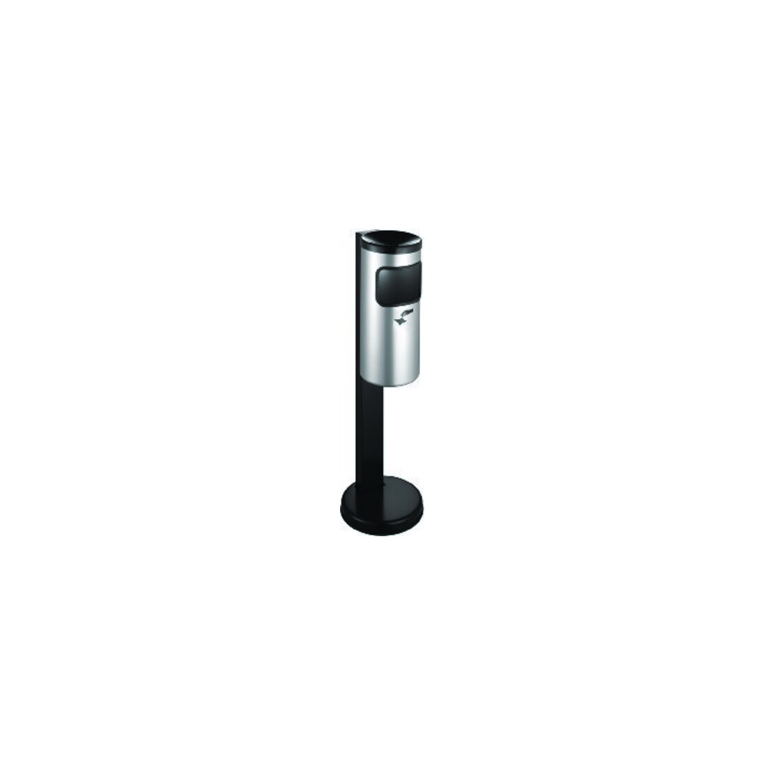 Abfall-Ascher Rondo neusilber avec pied de support