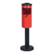 Abfall-Ascher Rondo rot mit Standfuß-1