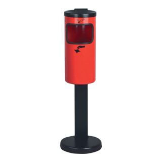 Abfall-Ascher Rondo rouge avec pied de support