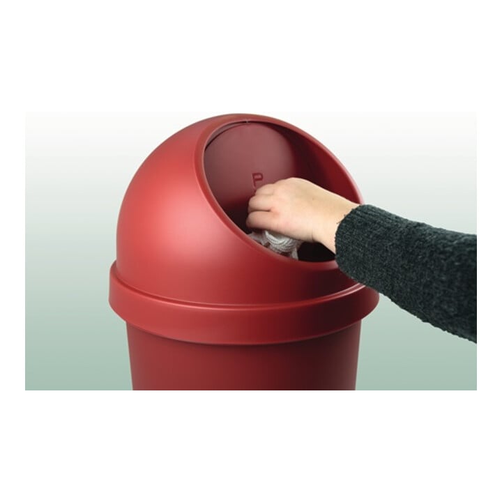 Abfallbehälter H615xØ312mm 25l rot HELIT