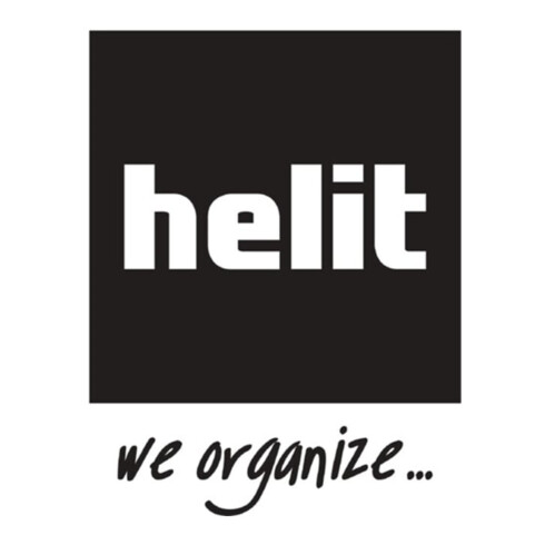 Abfallbehälter H700xØ403mm 45l schwarz HELIT