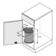 Abfallsammler Bin.it Classic B340xT270xH350mm weiß Weiß lack./Ku.HETTICH-4