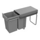 Abfallsammler Bin.it Duo II 300 B260xT450xH450mm grau Eimer Ku.HETTICH-1